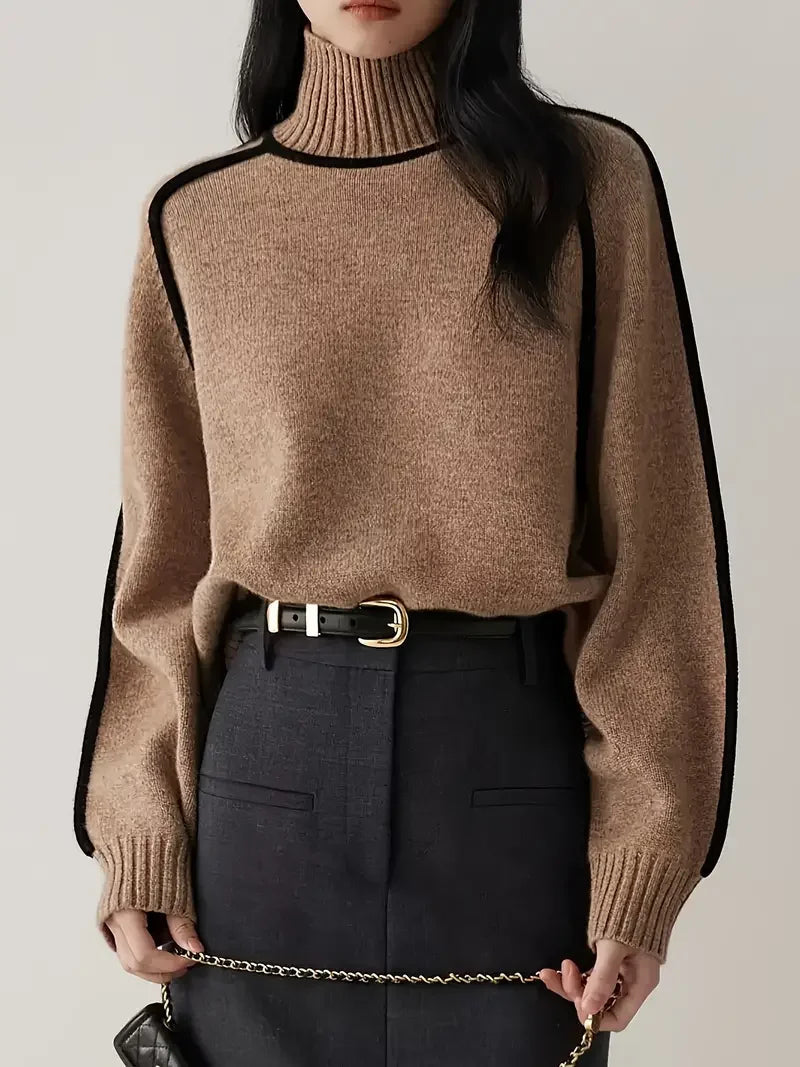 Sienna Sculpted Knit High Neck Sweater