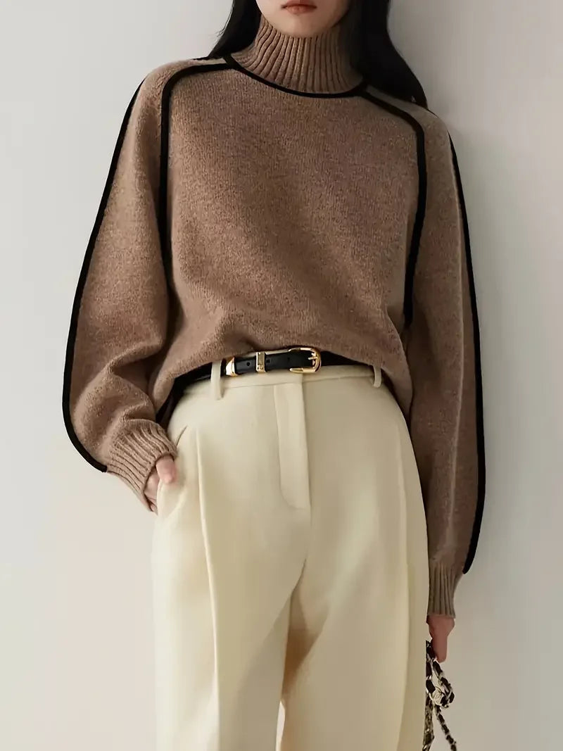 Sienna Sculpted Knit High Neck Sweater