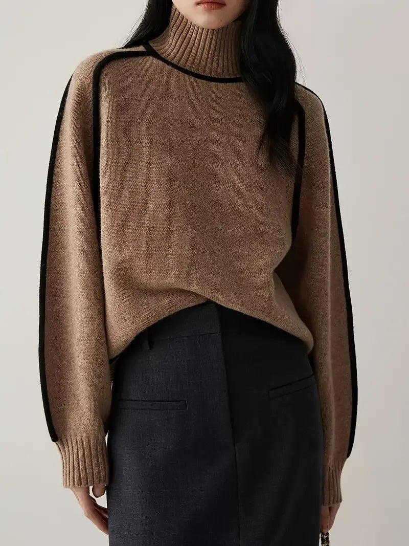 Sienna Sculpted Knit High Neck Sweater