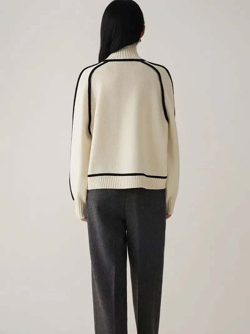 Sienna Sculpted Knit High Neck Sweater