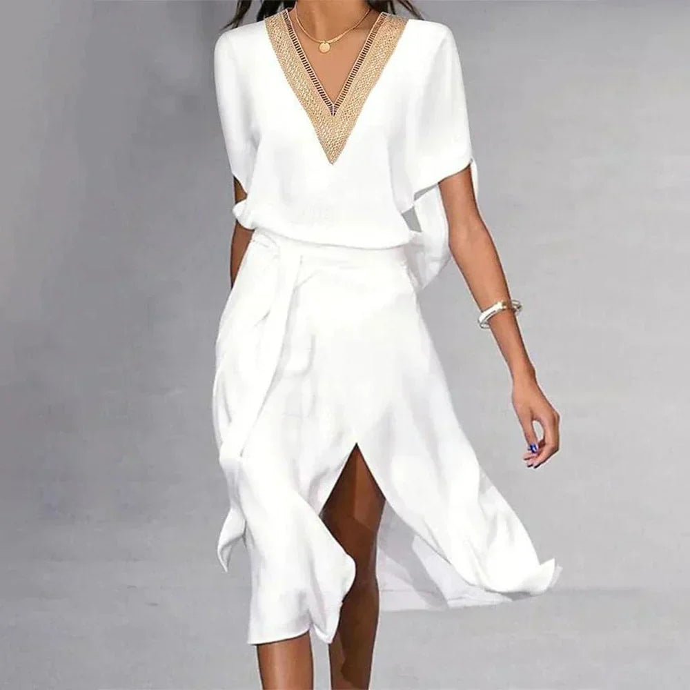 Sienna V-Neck Midi Dress