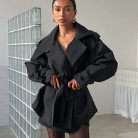 Sorelle Modern Cropped Trench Coat