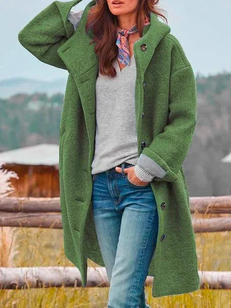 Susan Oversized Bouclé Hooded Longline Coat