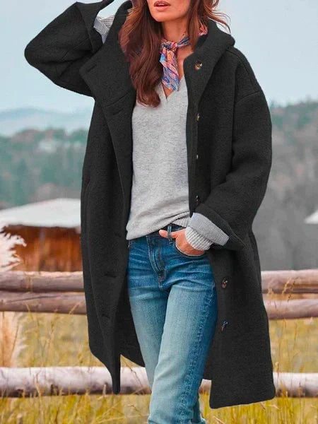 Susan Oversized Bouclé Hooded Longline Coat