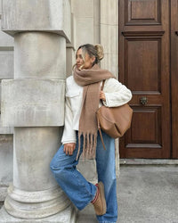 Vespera Oversized Tasseled Winter Scarf