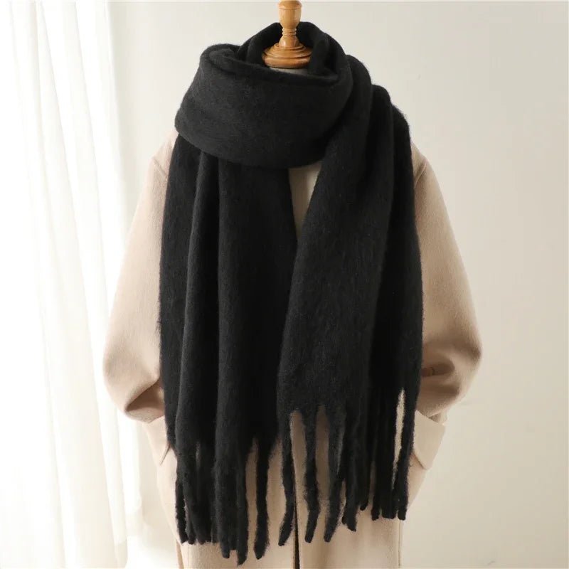 Vespera Oversized Tasseled Winter Scarf