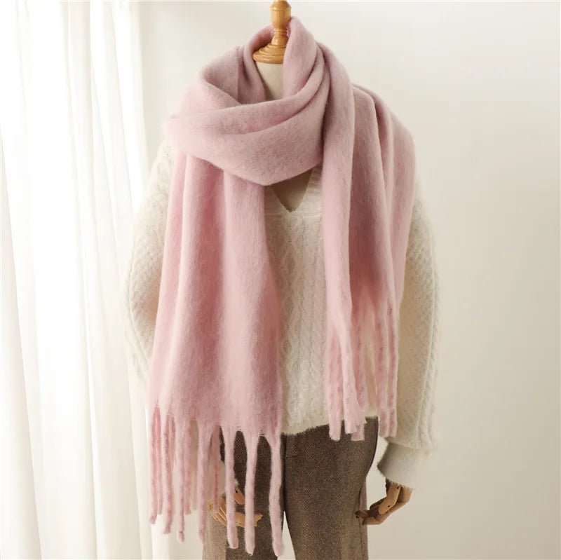 Vespera Oversized Tasseled Winter Scarf