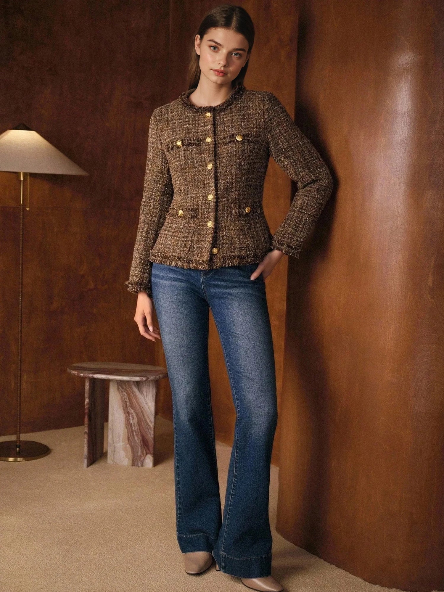 Arwyn Classic Tailored Tweed Coat