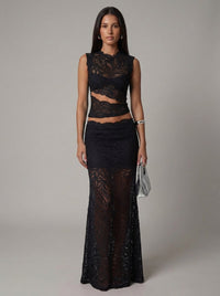 Valentina Elegant Lace Maxi Skirt Two-Piece