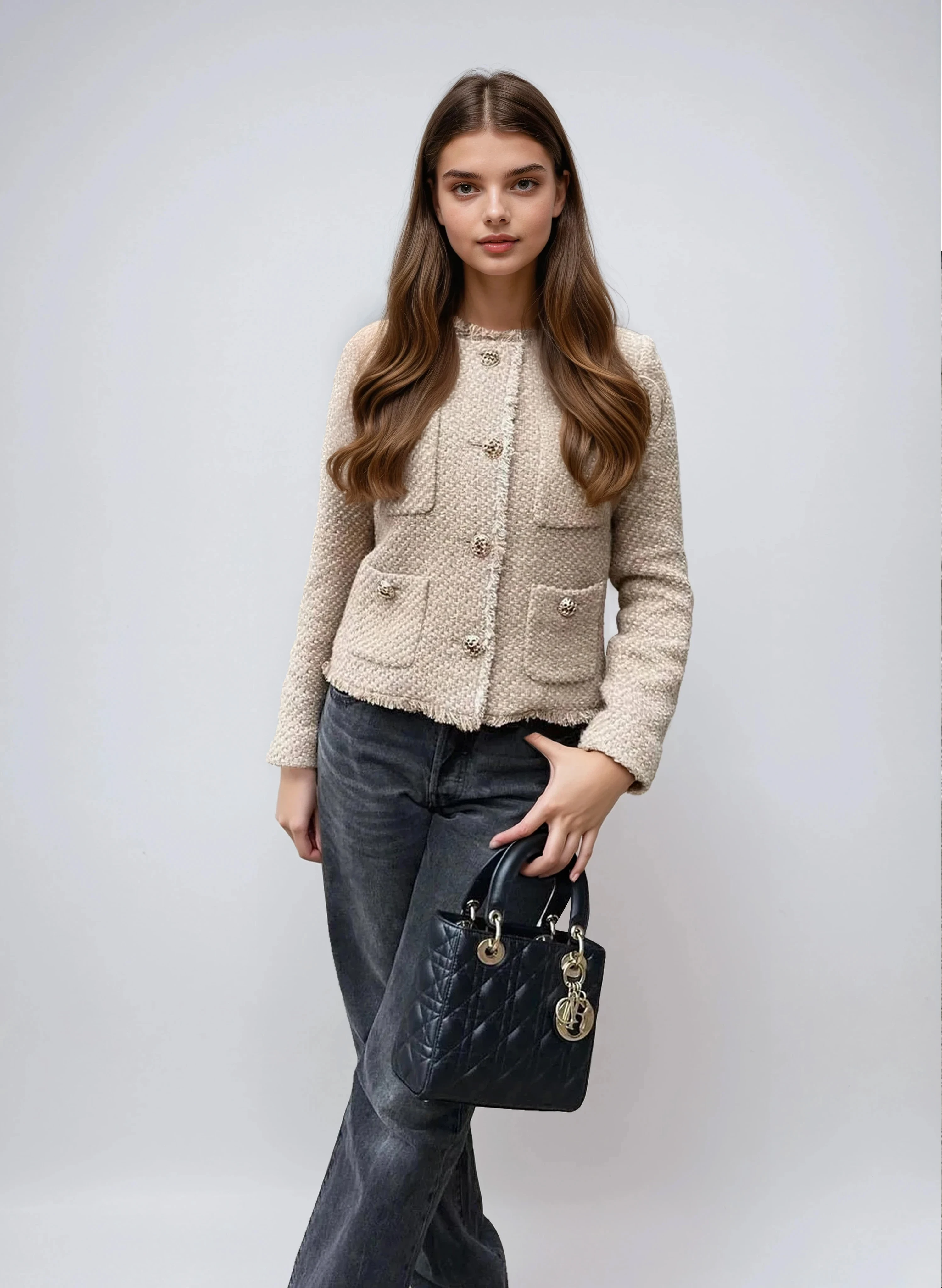 Valerie Textured Parisian Button Jacket