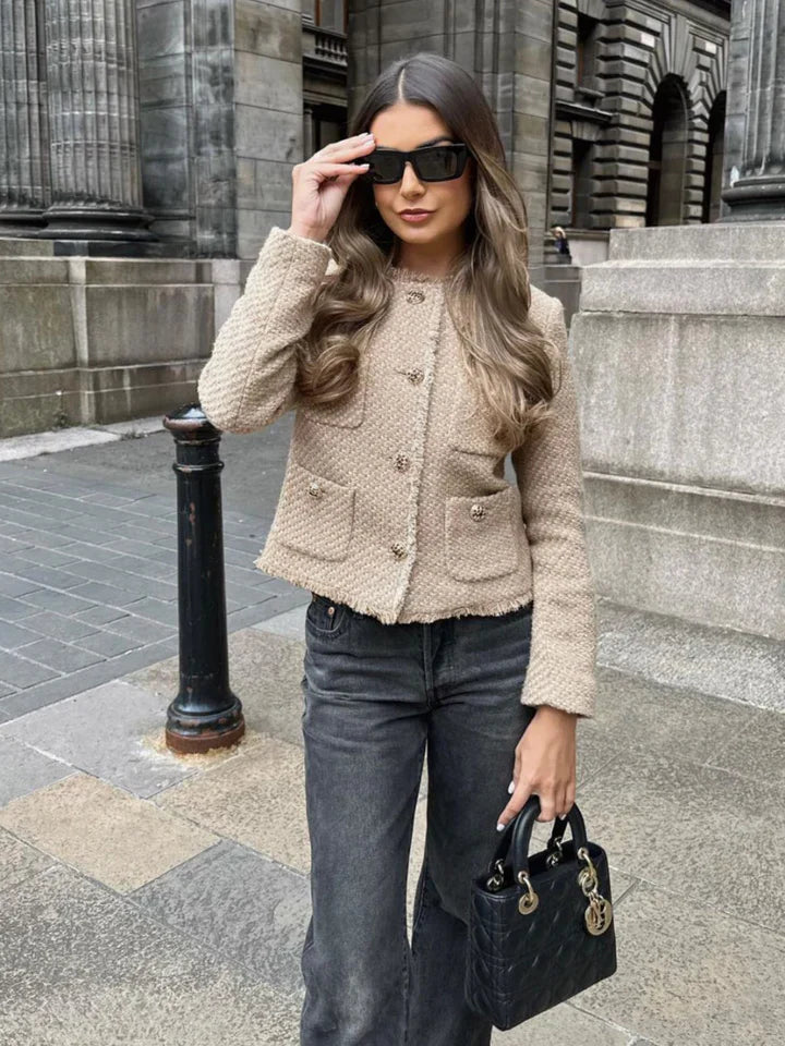 Valerie Textured Parisian Button Jacket