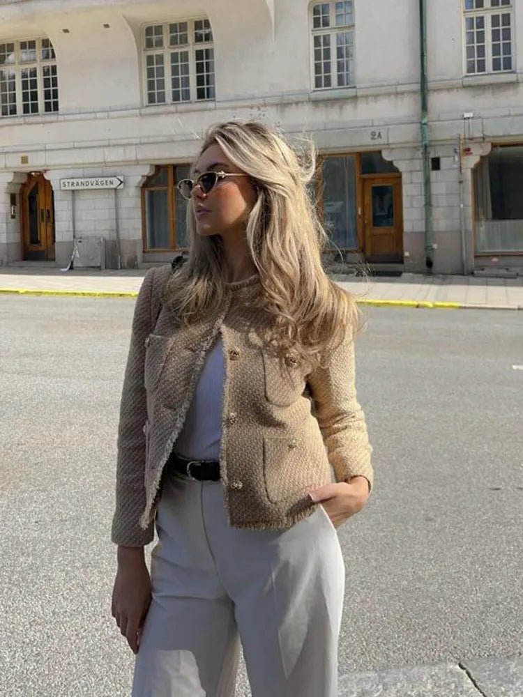 Valerie Textured Parisian Button Jacket