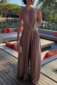 Valerisse Draped Halter Maxi Dress