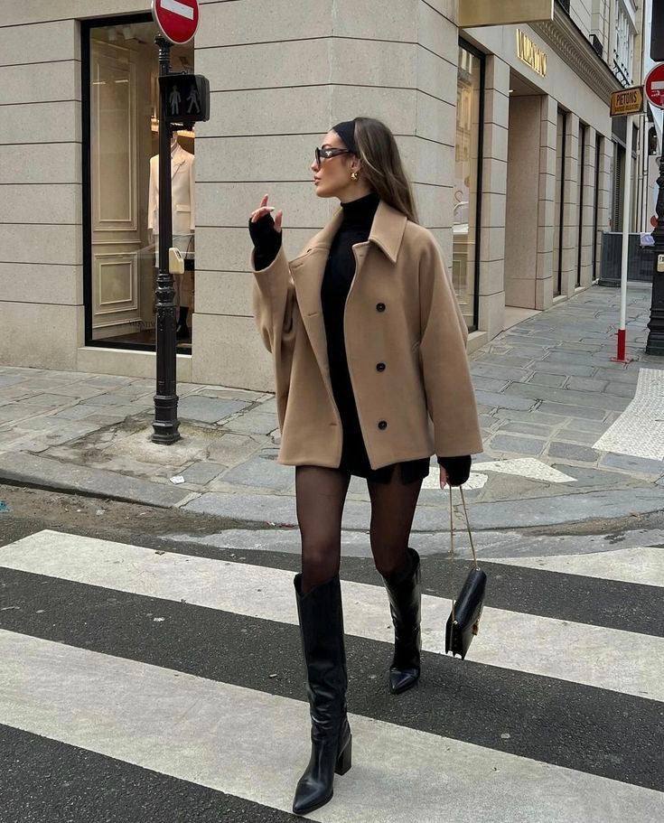 Valerisse Oversized Wool-Blend Pea Coat