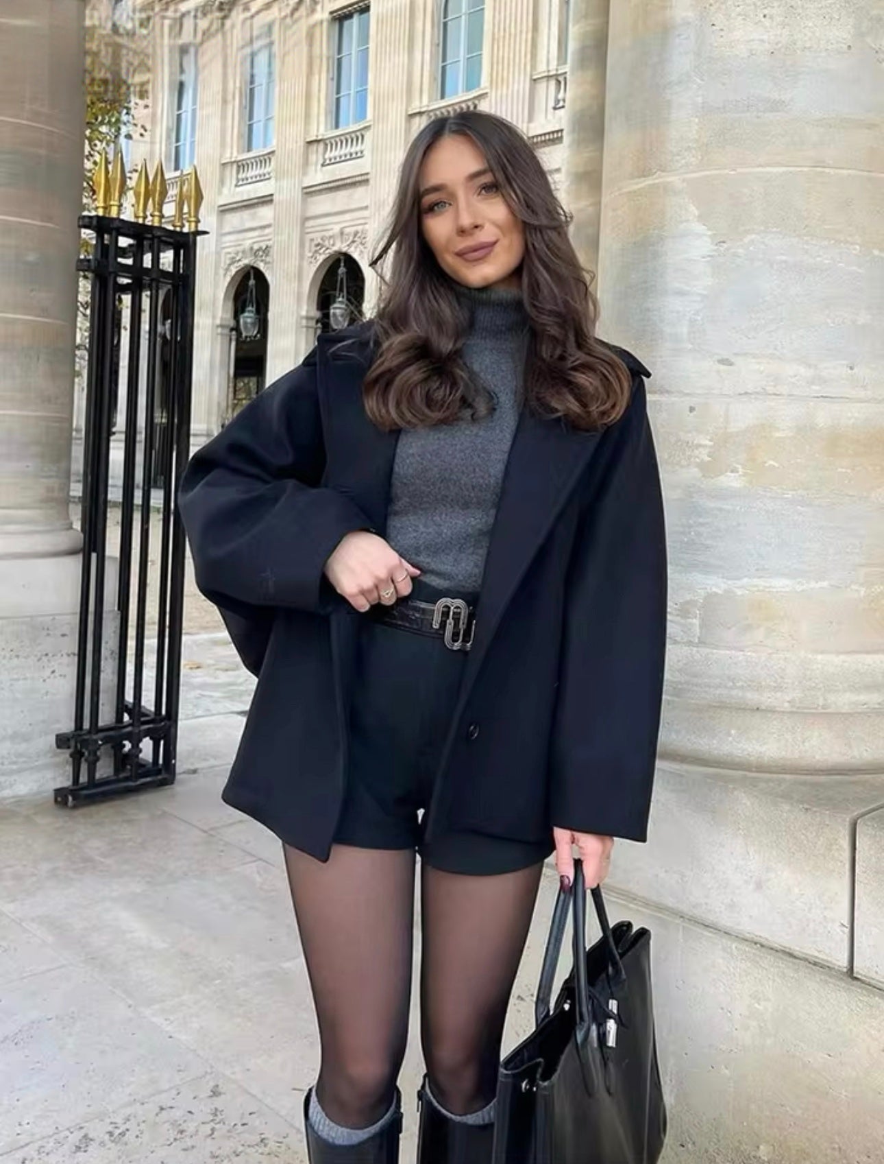 Valerisse Oversized Wool-Blend Pea Coat