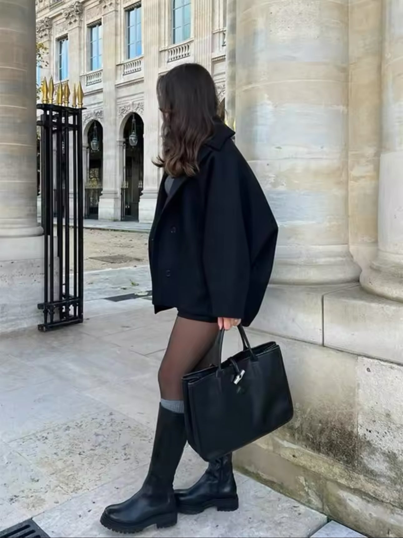Valerisse Oversized Wool-Blend Pea Coat