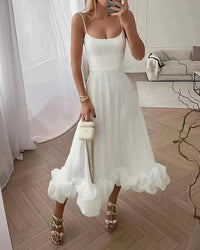 Valerisse Sculpted Strap Midi Dress