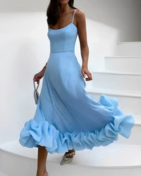 Valerisse Sculpted Strap Midi Dress