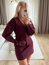 Valerisse Tailored Knit Skirt Set