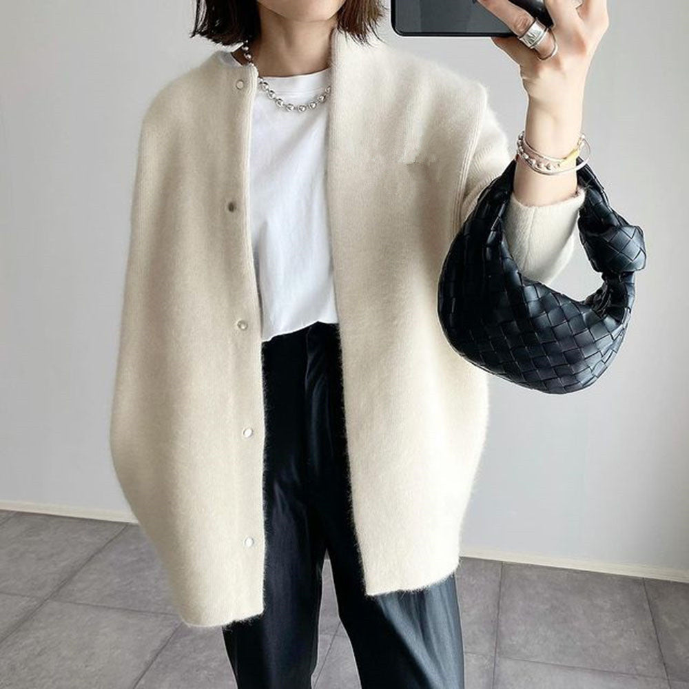 Vesper Fluffy Snap-Front Longline Cardigan