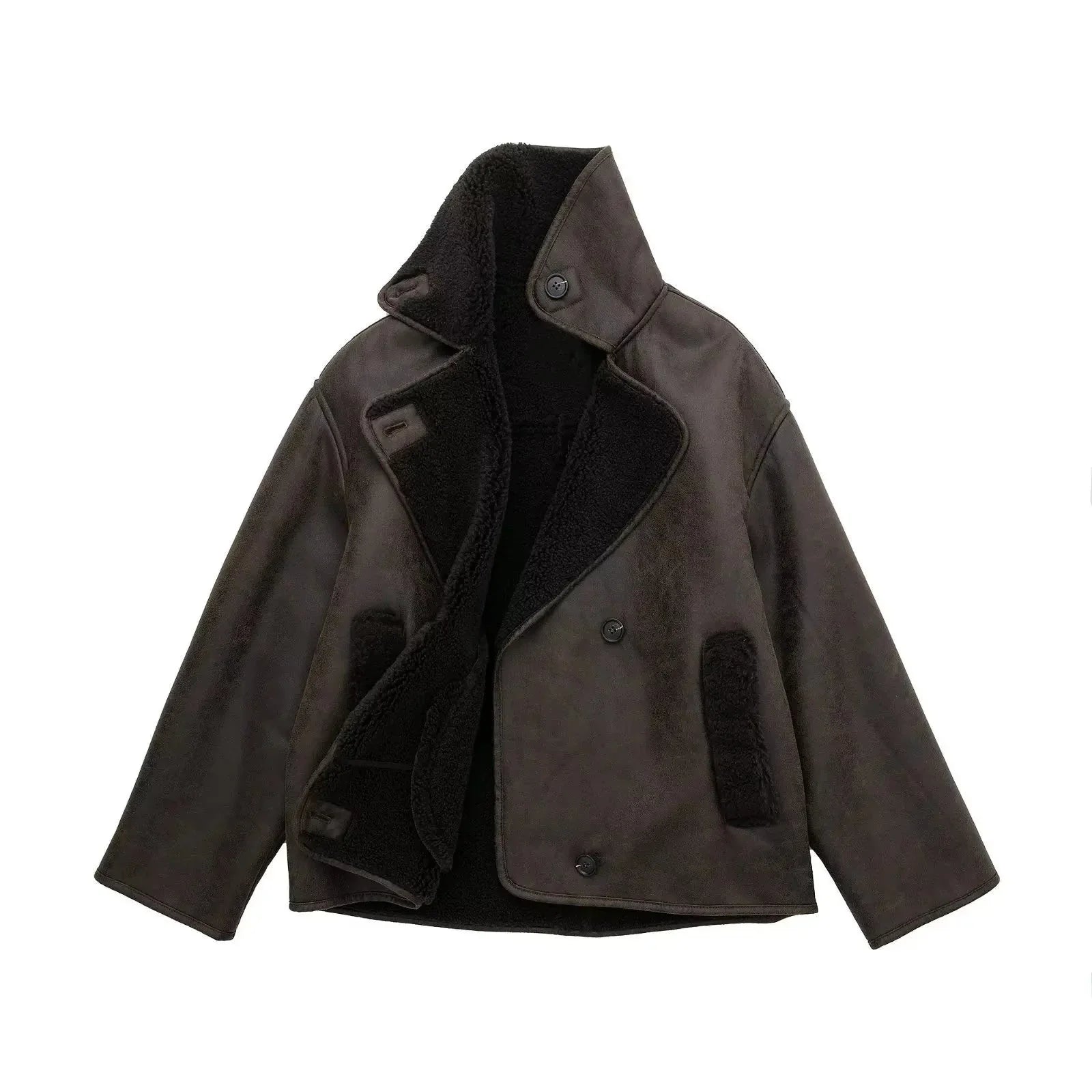Victoria Shearling-Lined Vintage Leather Jacket