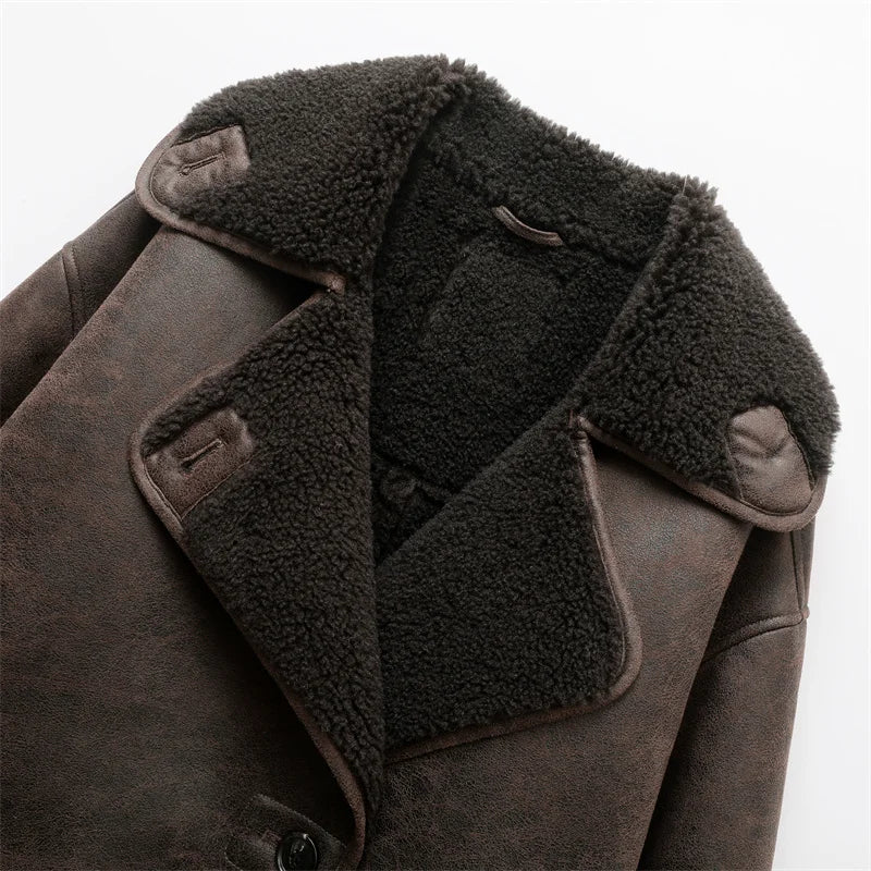 Victoria Shearling-Lined Vintage Leather Jacket