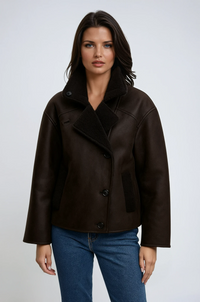 Victoria Shearling-Lined Vintage Leather Jacket