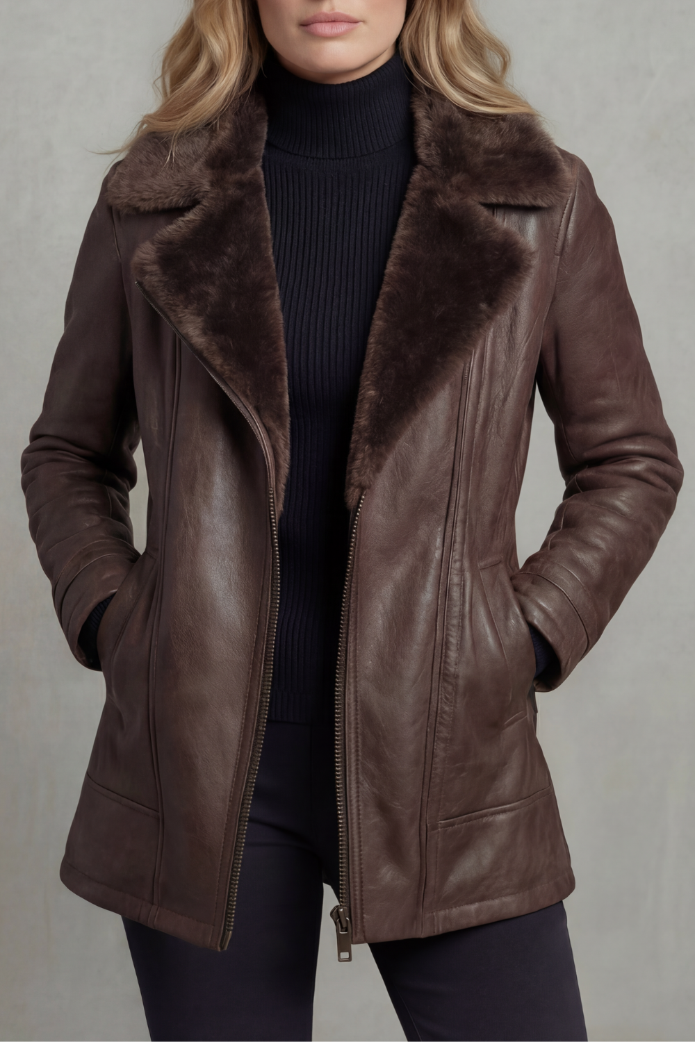 Wynne Shearling-Lined Leather Jacket