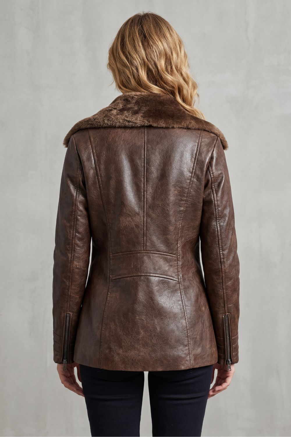 Wynne Shearling-Lined Leather Jacket