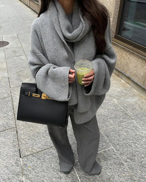 Elise Relaxed Pullover & Scarf Set