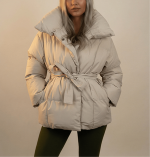 Alina Belted Winter Puffer Jacket