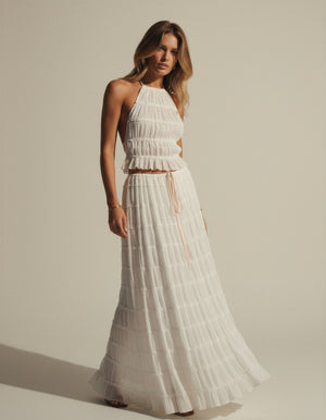 Elara Pleated Maxi Set