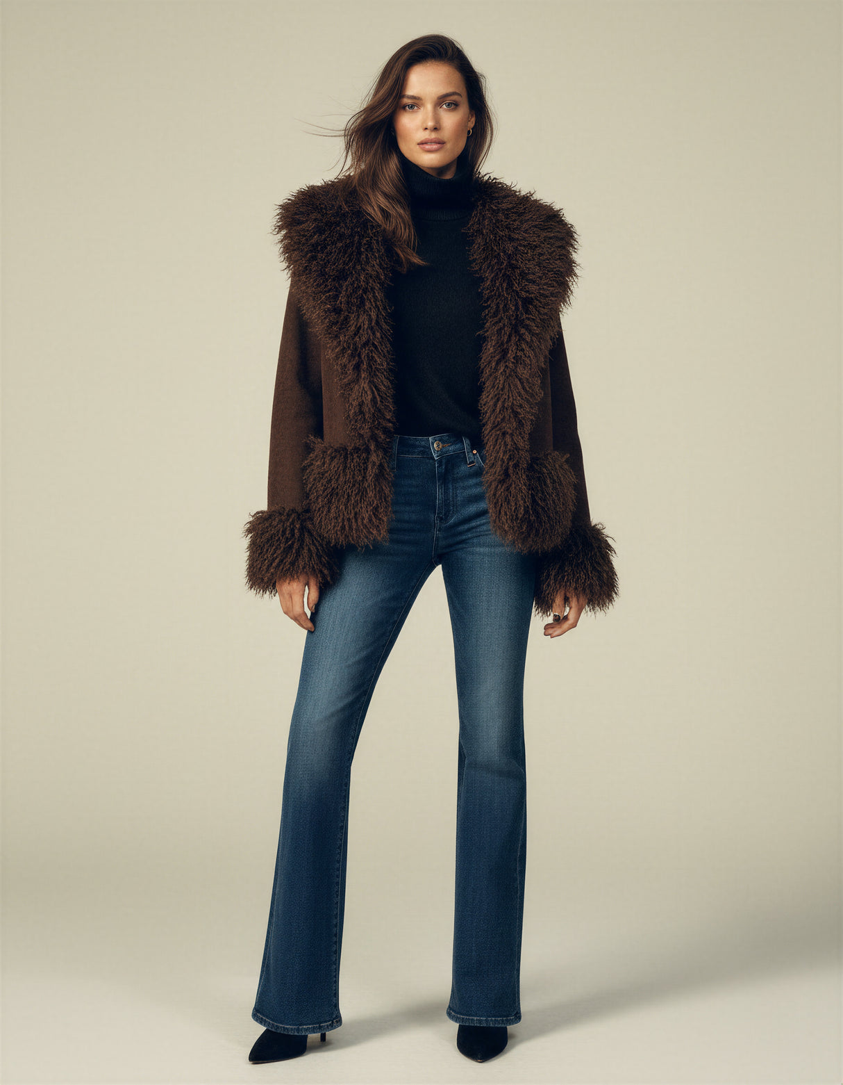 Elegant Oversized Faux Fur Winter Jacket