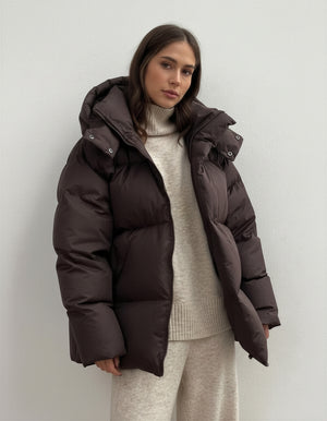 Women's Oversized Detachable Hood Puffer Jacket