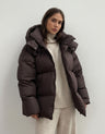 Women's Oversized Detachable Hood Puffer Jacket