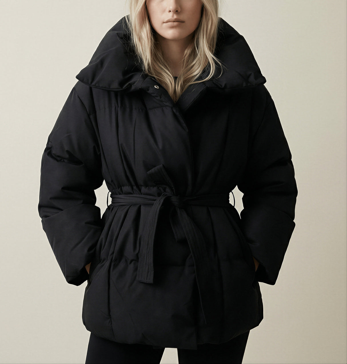 Alina Belted Winter Puffer Jacket